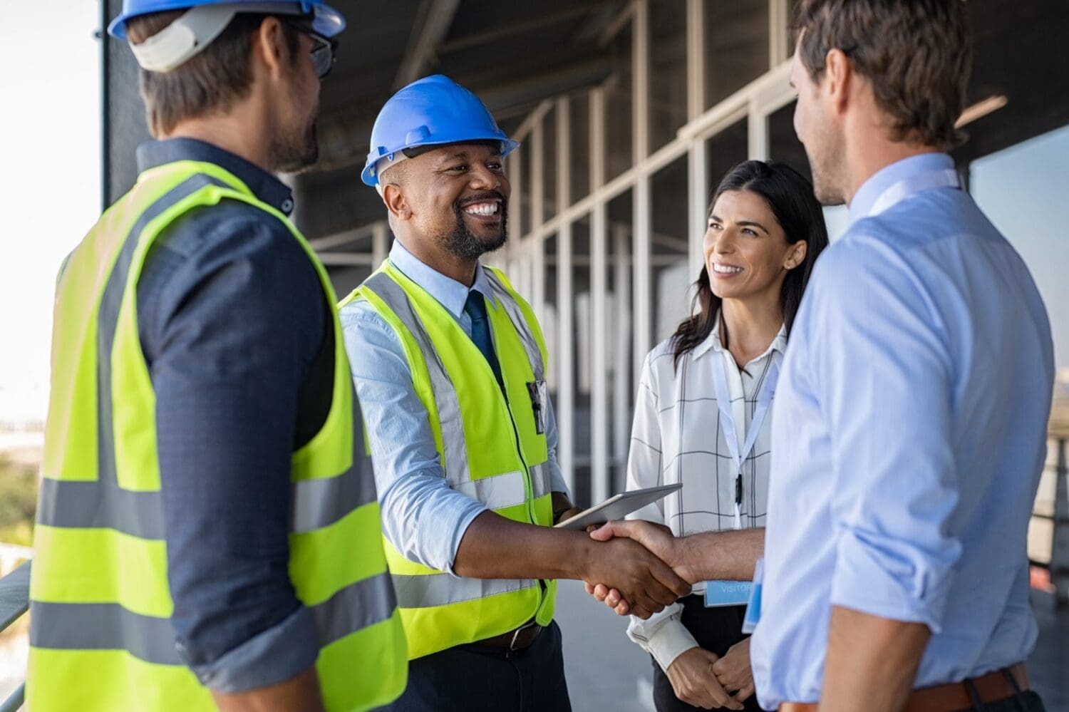 Team of workers conclude an agreement.